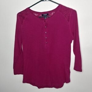 Chaps 3/4 sleeve shirt size medium